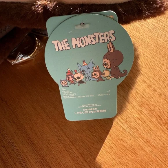 Pop Mart Labubu Brown Plush Backpack - Picture 6 of 8